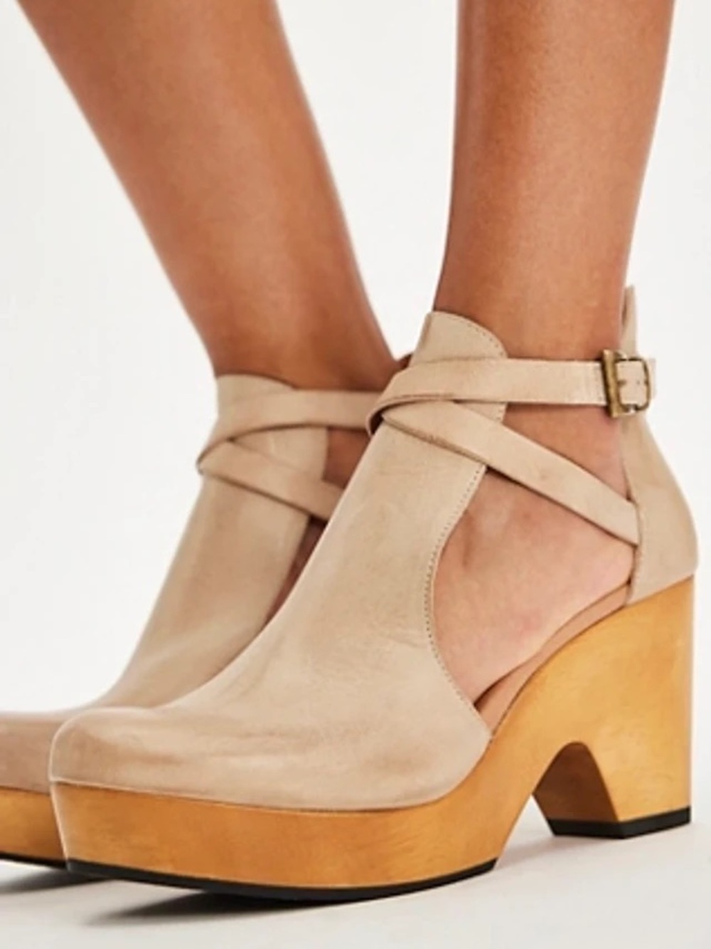Free People Cedar Leather Clogs Sz 38.5, 8 US